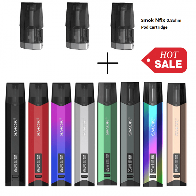 {Special Offer}SMOK Nfix Pod Kit+0.8ohm Pod Cartridge(3pc/pack)